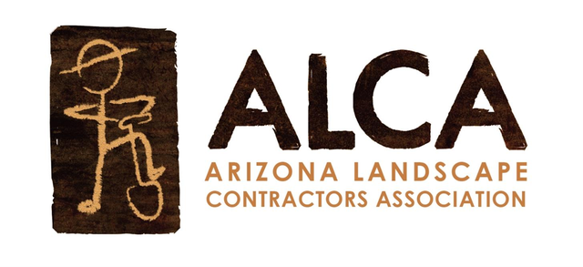 A logo for the arizona land and construction contractors association.