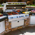 A grill with food on top of it.